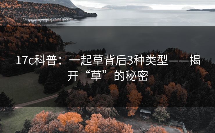 17c科普:一起草背后3种类型——揭开“草”的秘密
