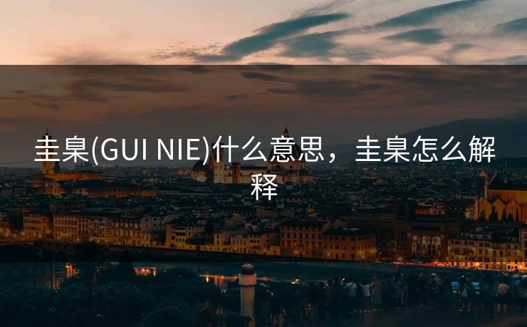圭臬(GUI NIE)什么意思，圭臬怎么解释